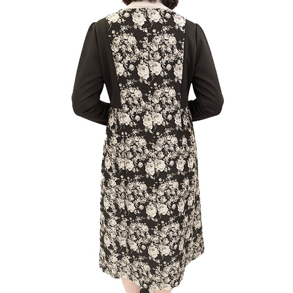 画像5: 【SuperBeauty  】ダンボールニット袖切替　ジャガード織ワンピース 2426015 (5)