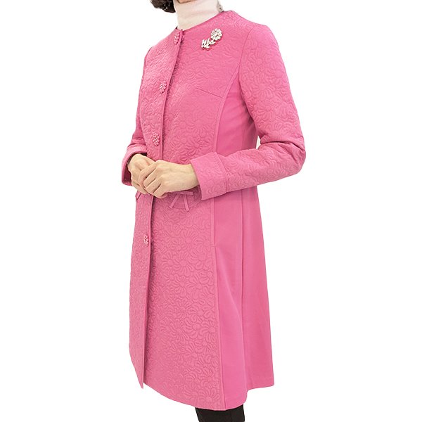 画像3: 【SuperBeauty  】キルティング×ダンボールニット素材ノーカラージャケット (3)