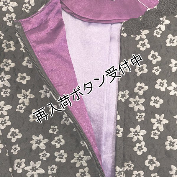 画像12: 【SuperBeauty  】花柄ジャガード織の袖切替ワンピース (12)