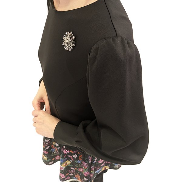 画像3: 【SuperBeauty  】★超人気 ウエスト美人フラワープリント切替チュニック (3)