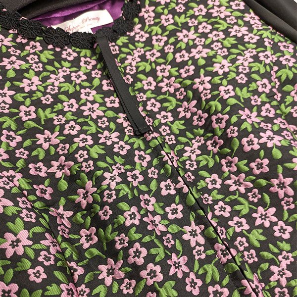 画像8: 【SuperBeauty  】花柄ジャガード織の袖切替ワンピース (8)