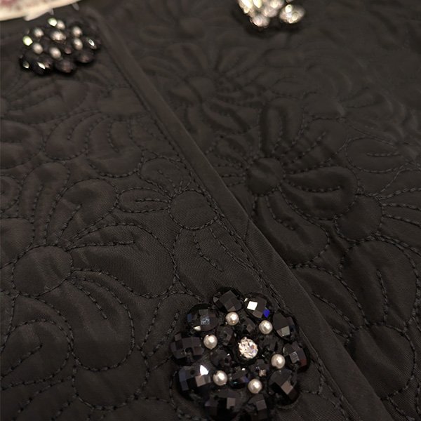 画像12: 【SuperBeauty  】キルティング×ダンボールニット素材ノーカラージャケット (12)