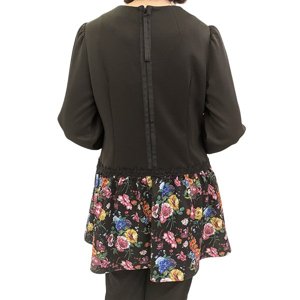 画像6: 【SuperBeauty  】★超人気 ウエスト美人フラワープリント切替チュニック (6)