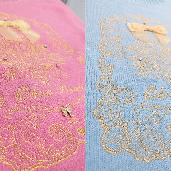 画像9: 【SuperBeauty  】金糸刺繍入りハイネックセーター (9)