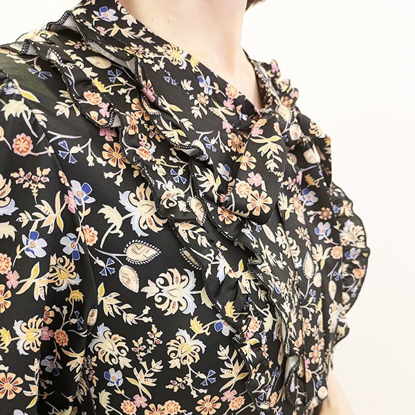 画像5: 【SuperBeauty  】ネックリボンとフリル飾り小花柄プリントワンピース24 (5)