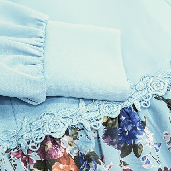 画像12: 【SuperBeauty  】★超人気 ウエスト美人フラワープリント切替チュニック (12)