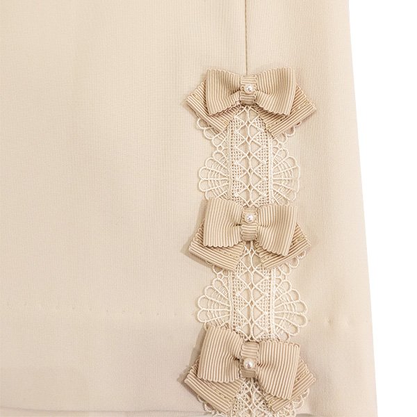 画像4: 【SuperBeauty  】★初秋サイドリボンモチーフ使いワイド系パンツ《送料220円代引は通常送料》 (4)