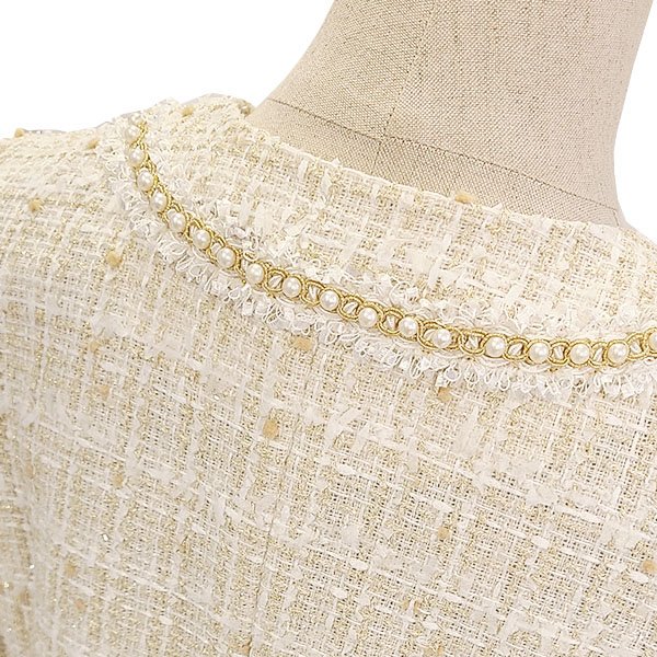 画像8: 【SuperBeauty  】裾フリルデザインツイードジャケット (8)