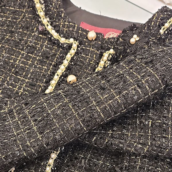 画像9: 【SuperBeauty  】裾フリルデザインツイードジャケット (9)