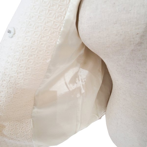 画像4: 【SuperBeauty  】コサージュ付ノーカラージャケットジュ付ジャケットコート (4)