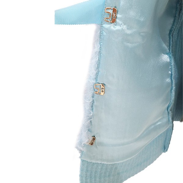 画像8: 【SuperBeauty  】★胸元スパンコール刺繍モコモコボア素材ニットベスト (8)