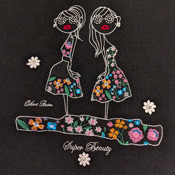 画像7: 【SuperBeauty  】paris ガールズ刺繍のニットセーター (7)