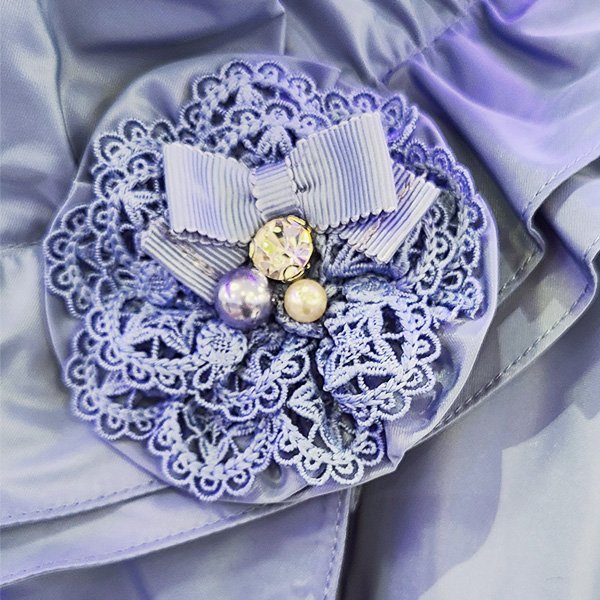 画像5: 【SuperBeauty  】スタンドフリル衿ウェストニット切替ジャケット (5)