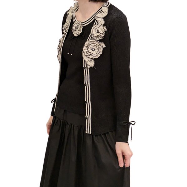 画像7: 【SuperBeauty  】花モチーフデザインニットアンサンブル (7)