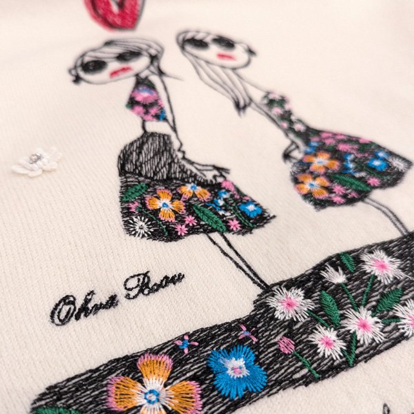 画像8: 【SuperBeauty  】paris ガールズ刺繍のニットセーター (8)