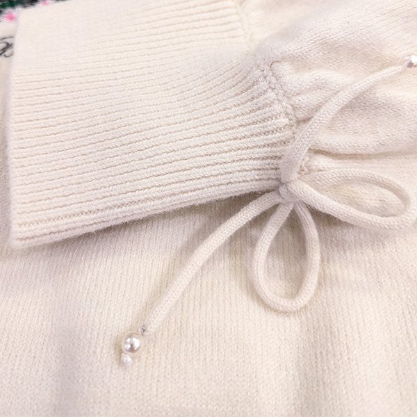 画像9: 【SuperBeauty  】paris ガールズ刺繍のニットセーター (9)
