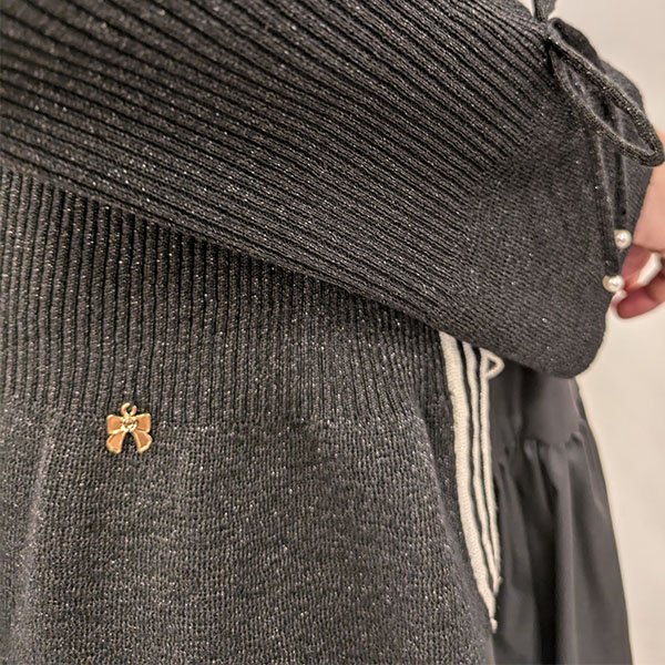 画像6: 【SuperBeauty  】花モチーフデザインニットアンサンブル (6)