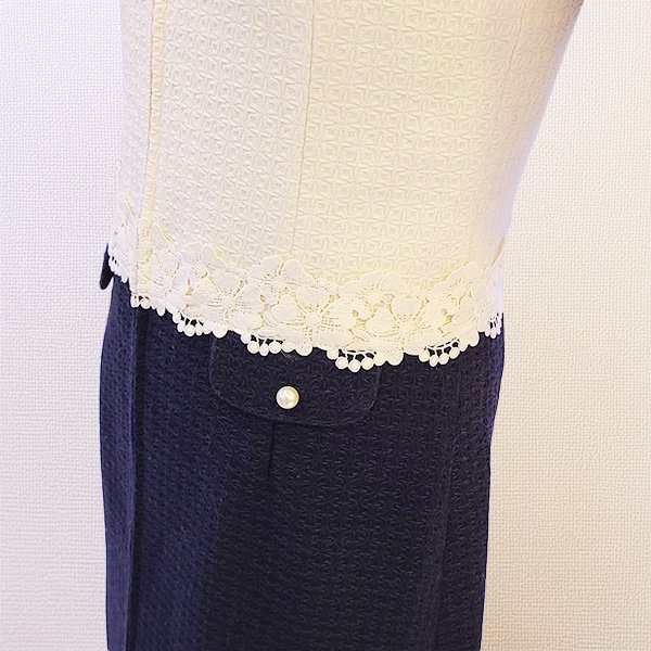 画像3: 【SuperBeauty  】配色切替ウエストレース使いジャンパースカート (3)