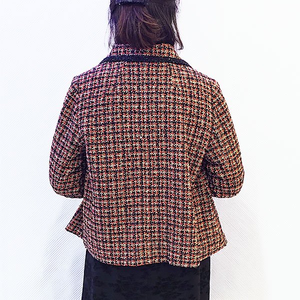 画像4: 【SuperBeauty  】コサージュ付ツイードジャケット (4)