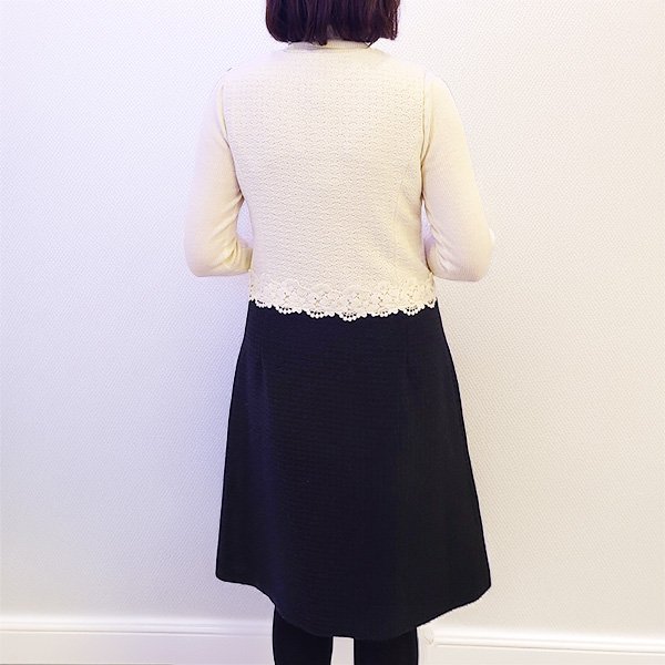 画像6: 【SuperBeauty  】配色切替ウエストレース使いジャンパースカート (6)