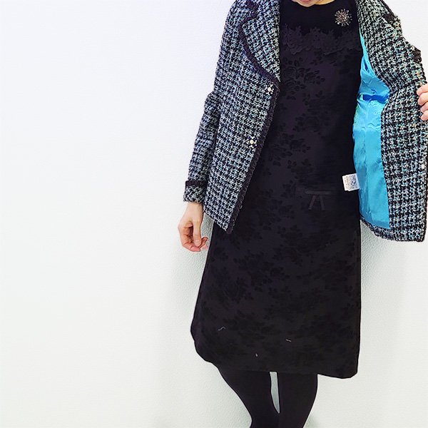 画像6: 【SuperBeauty  】コサージュ付ツイードジャケット (6)