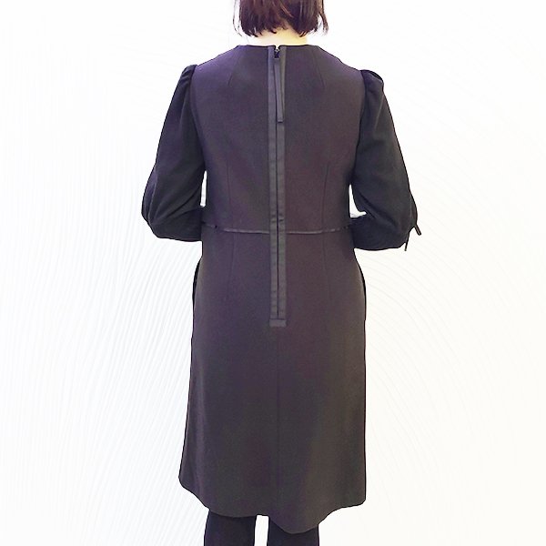 画像8: 【SuperBeauty  】グレンチェック花モチーフ付袖ニットワンピース (8)