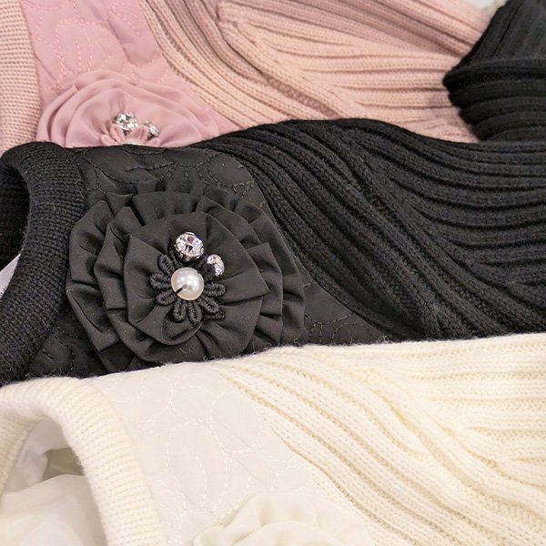 画像7: 【SuperBeauty  】キルティングニット切替ジップアップジャケット (7)