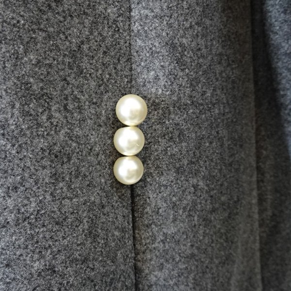 画像5: 【SuperBeauty  】キラキラビジュー使いノーカラーコート (5)