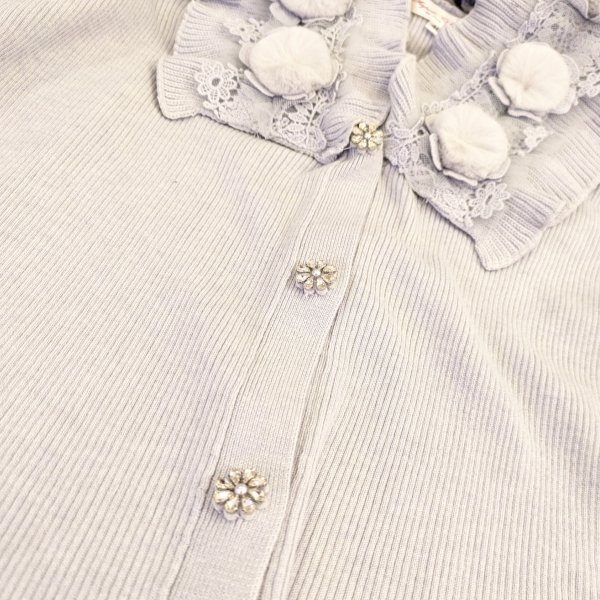 画像5: 【SuperBeauty  】ファーボールロングニットジャケット (5)