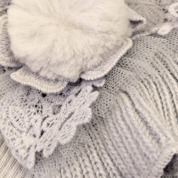 画像6: 【SuperBeauty  】ファーボールロングニットジャケット (6)