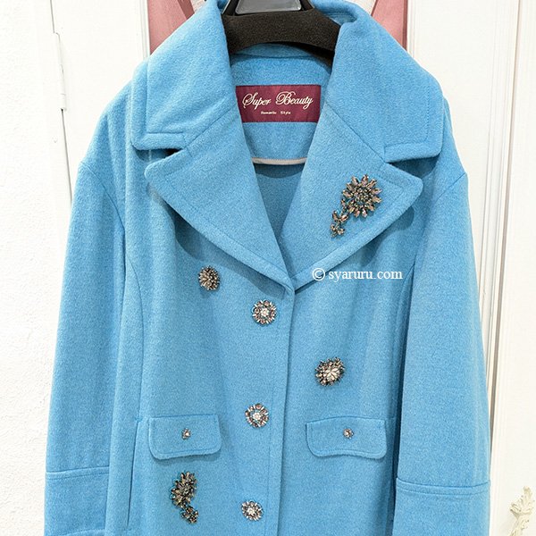 画像5: 【SuperBeauty  】キラキラビジュー使いテーラーカラーコート (5)