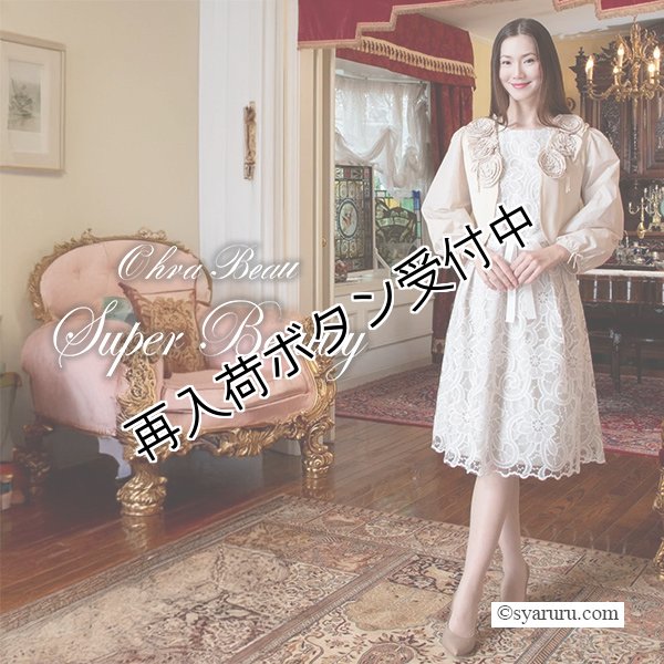 画像1: 【 SuperBeauty 50％OFF】レース素材ノースリーブワンピース (1)