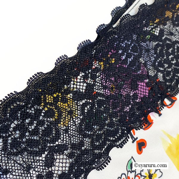 画像5: 【SuperBeauty  】Parisプリント使い裾レースワンピース (5)