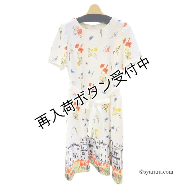 画像3: 【今週の追加 《半額以下+クーポン＋POINT！》SuperBeauty 】花柄多色プリント使い半袖ワンピース (3)