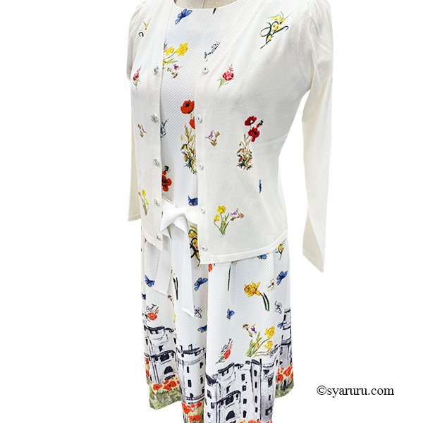 画像13: 【SuperBeauty  】★花刺繍デザインニットカーディガン (13)