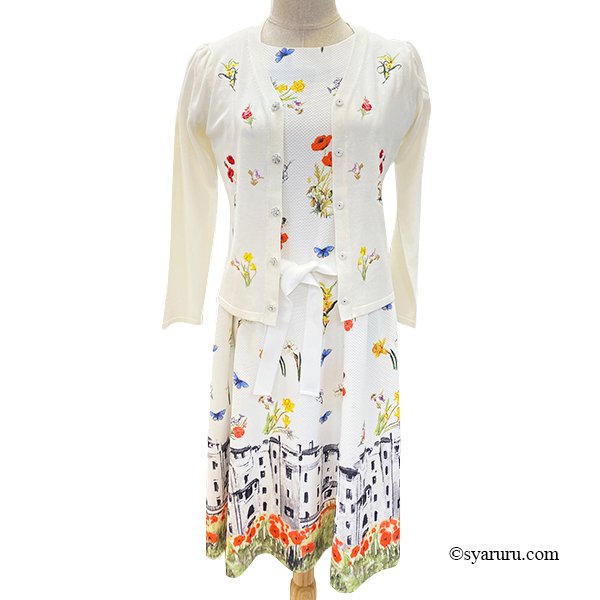 画像12: 【SuperBeauty  】★花刺繍デザインニットカーディガン (12)