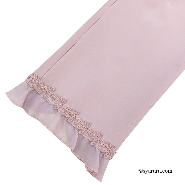 画像8: 【SuperBeauty  】裾シフォンリボンモチーフ使いハイテンションパンツ (8)