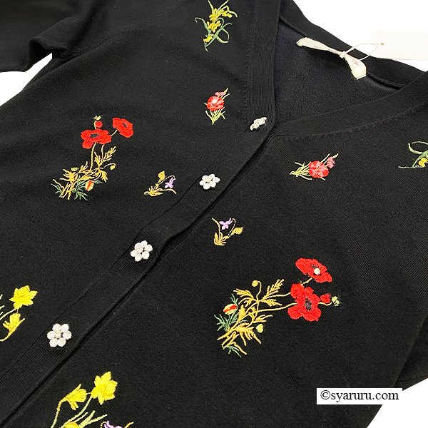 画像10: 【SuperBeauty  】★花刺繍デザインニットカーディガン (10)