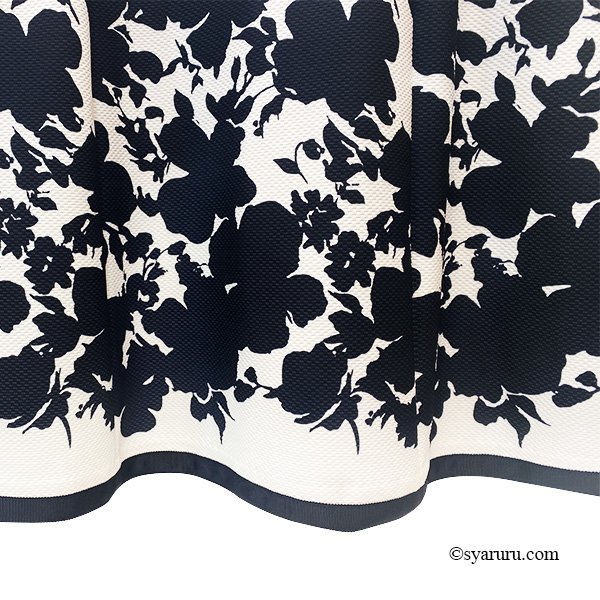 画像11: 【SuperBeauty  】モノトーン花プリントノースリーブワンピース (11)