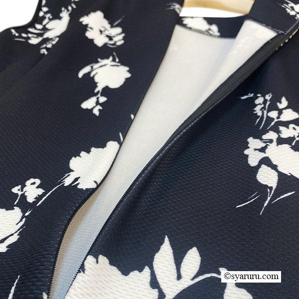 画像10: 【SuperBeauty  】モノトーン花プリントノースリーブワンピース (10)