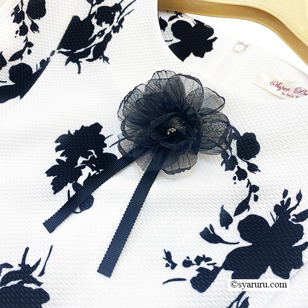 画像6: 【SuperBeauty  】モノトーン花プリントノースリーブワンピース (6)