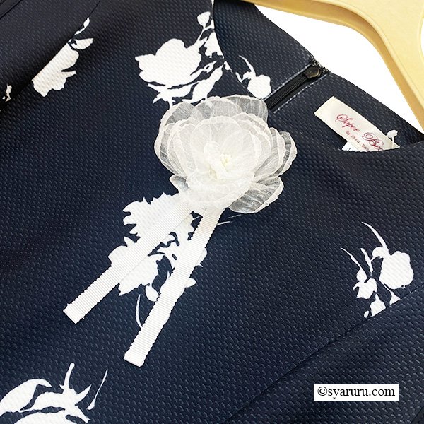 画像7: 【SuperBeauty  】モノトーン花プリントノースリーブワンピース (7)