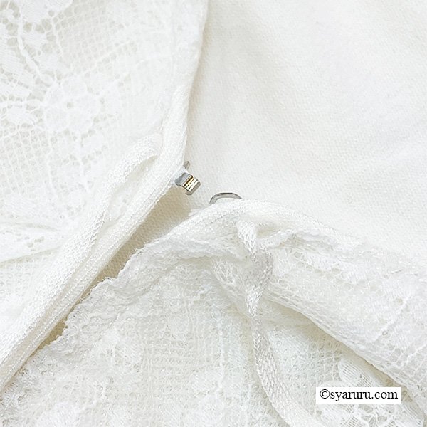 画像5: 【SuperBeauty  】★前立てレースフリルデザインニットカーディガン (5)