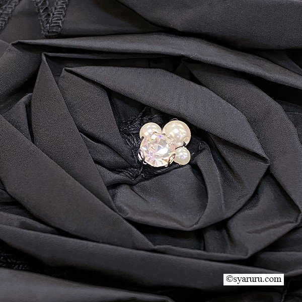 画像14: 【SuperBeauty  】★タフタ素材袖花モチーフ付ニットカーディガン (14)