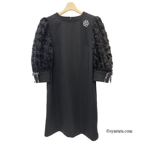 画像8: 【SuperBeauty  】★袖異素材使いダンボールニット素材ワンピース (8)