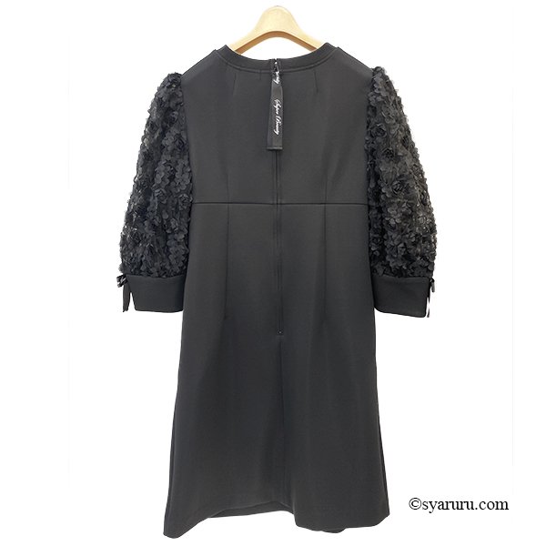 画像9: 【SuperBeauty  】★袖異素材使いダンボールニット素材ワンピース (9)