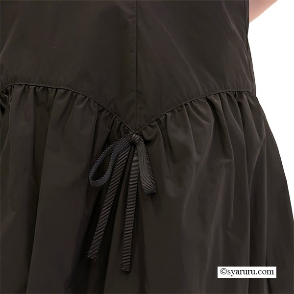 画像5: 【SuperBeauty 半額以下！】裾異素材切替のタフタ素材スカート (5)