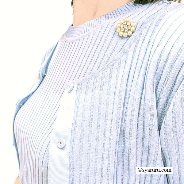 画像3: 【SALE除外品≪クーポン＆ポイントのみ≫SuperBeauty 】★裾フリルリブ編みカーディガン (3)