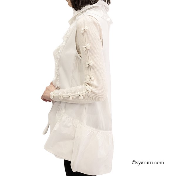 画像3: 【16,000円 →超特価 4,900円＜在庫限り＞クーポン/POINT不可】★フリル切替ダンボールニット素材ベスト　-弥富店- (3)