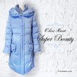 画像1: 【半額以下！SuperBeautyアウトレット超特価！！】襟エコファー付 花モチーフ付ロングダウンコート (1)